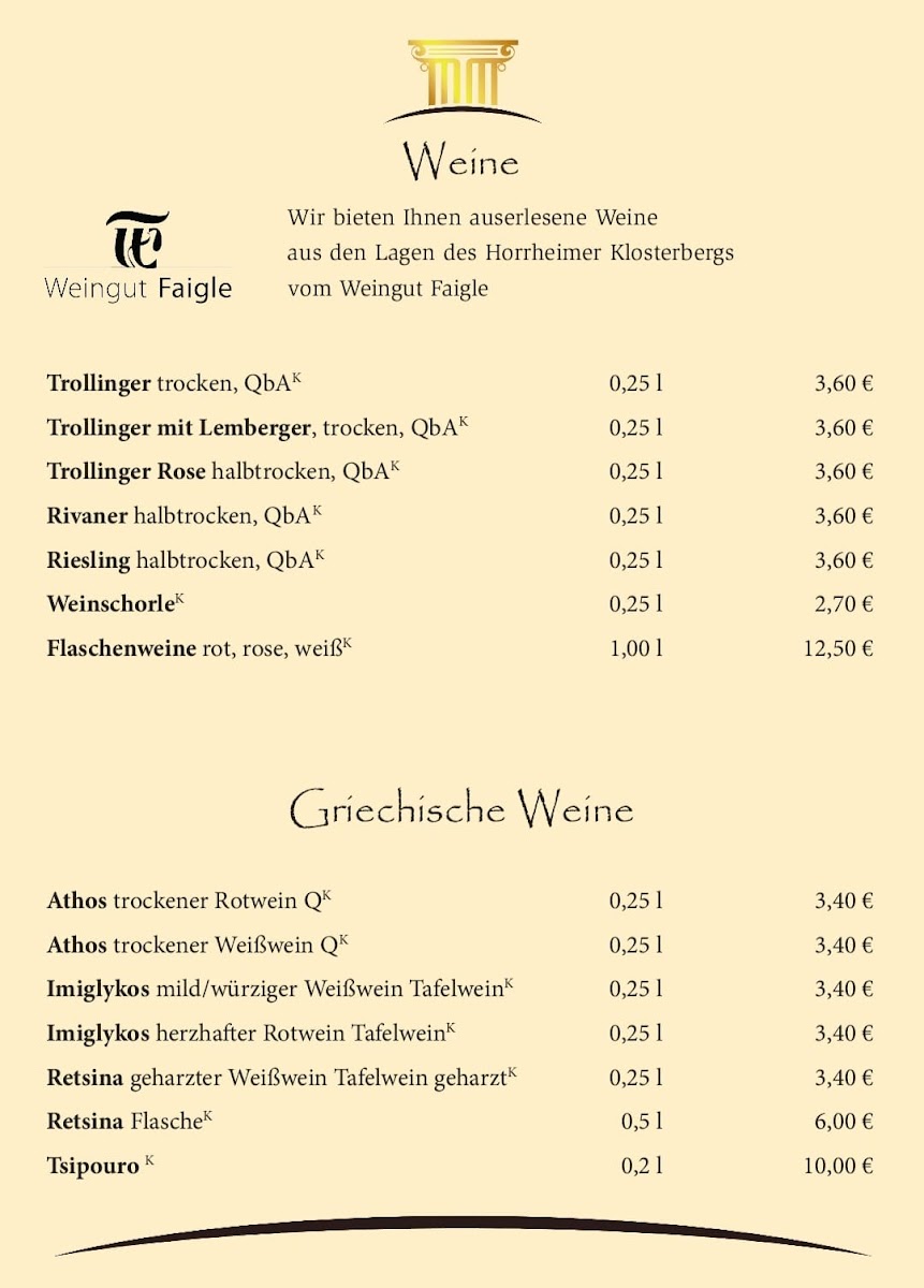 Menu Gaststätte S.v.illingen Vereinsheim Parthenon.-3