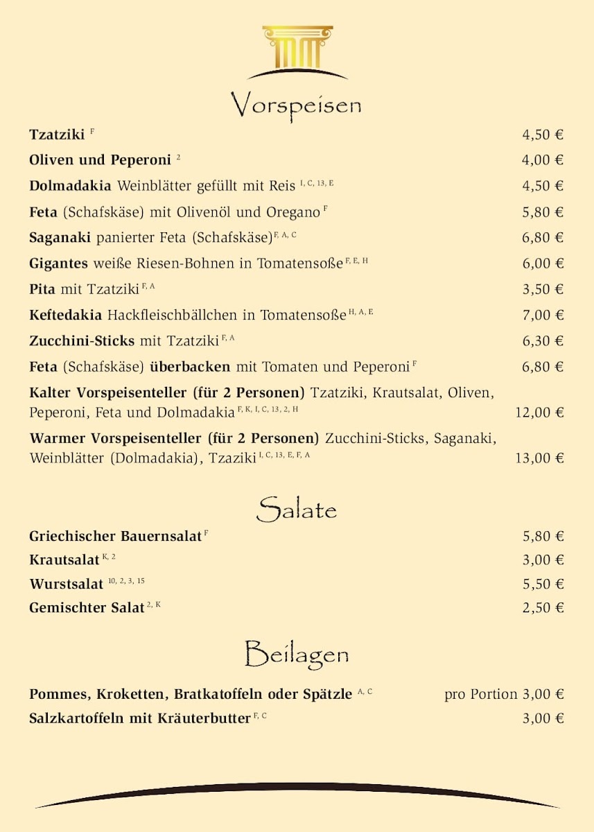 Menu Gaststätte S.v.illingen Vereinsheim Parthenon.-4