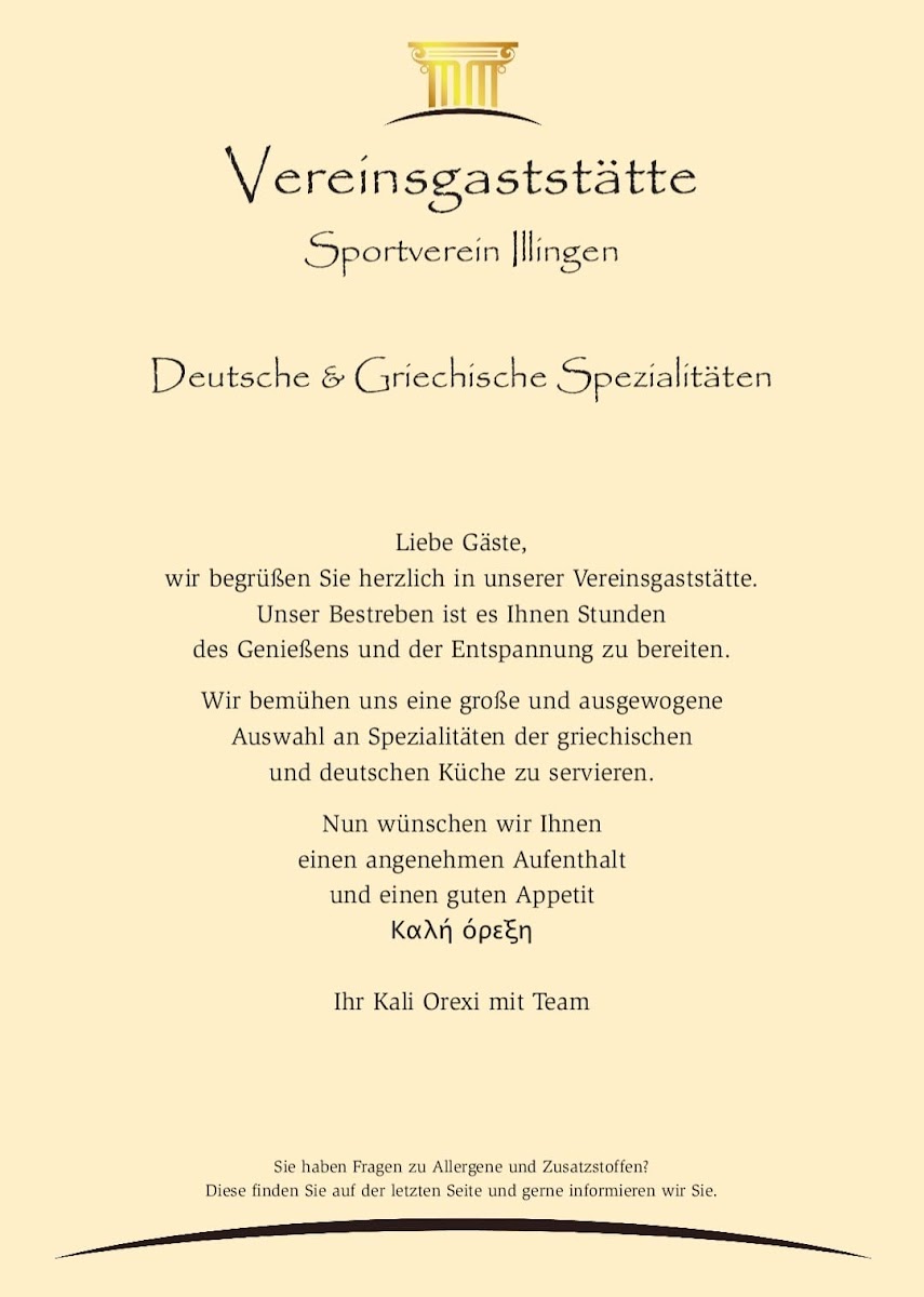 Menu Gaststätte S.v.illingen Vereinsheim Parthenon.-8